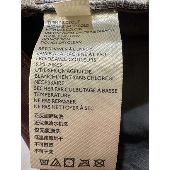 Pilcro/Anthropology Faux Leather Wine The Breaker Casual Pants Cropped 29 New - Picture 13 of 16